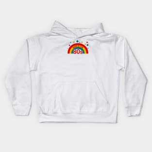 Made in the 80s with Retro Rainbow Colors Kids Hoodie